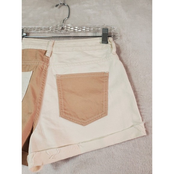 PacSun Mom Short Women Size 25 Cream Tan Denim Cotton 5-Pocket Design Light Wash - Picture 7 of 11